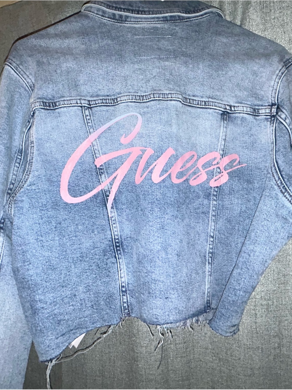 GUESS Light Wash Large Denim Jacket